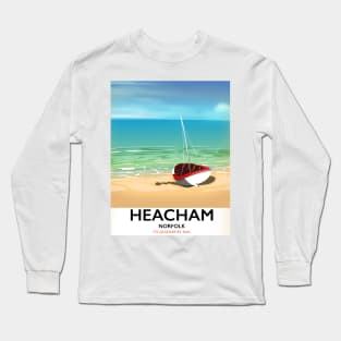 Heacham Norfolk travel poster Long Sleeve T-Shirt